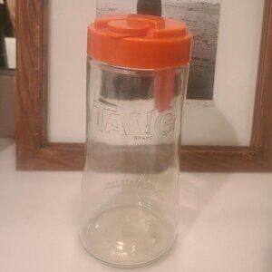 Tang Orange Drink Vintage 1970's Glass Logo Pitcher